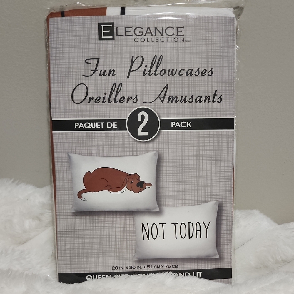 Elegance Fun Pillowcases - Brown and White